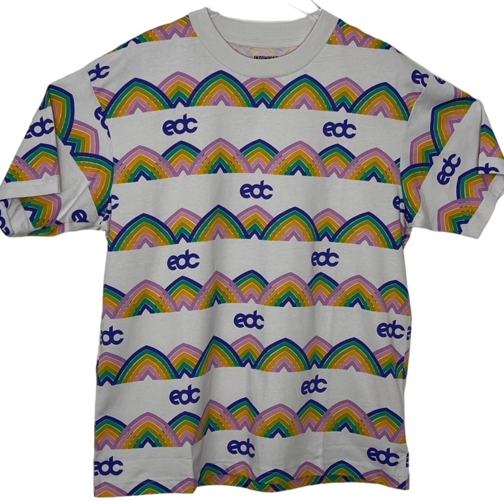 New Insomniac Multicolor Graphic EDC Graphic T-shirt Rave Festival
